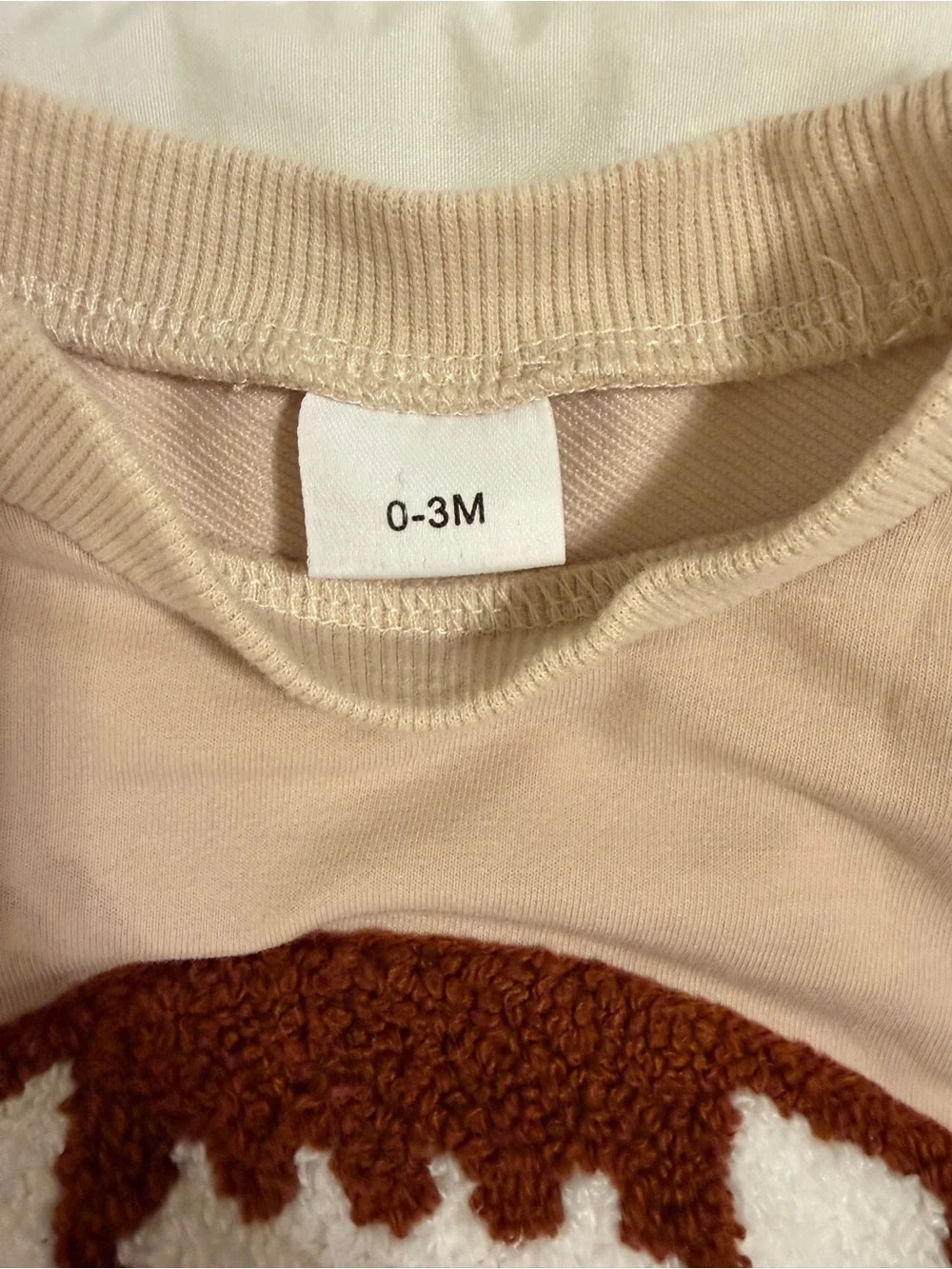 Football One-Piece Bubble Bodysuit in Light Beige